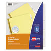 AVE11110 - Insertable Big Tab Dividers, 5-Tab, Double-Sided Gold Edge Reinforcing, 11 x 8.5, Buff, Clear Tabs, 1 Set