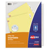 AVE23285 - Insertable Big Tab Dividers, 8-Tab, Double-Sided Gold Edge Reinforcing, 11 x 8.5, Buff, Clear Tabs, 1 Set