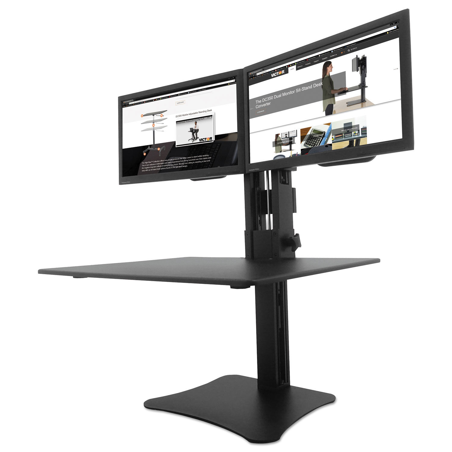 dual monitor standing desk