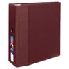 AVE79366 - Heavy-Duty Non-View Binder with DuraHinge, Three Locking One Touch EZD Rings and Thumb Notch, 5" Capacity, 11 x 8.5, Maroon