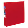 AVE79582 - Heavy-Duty Non-View Binder with DuraHinge and One Touch EZD Rings, 3 Rings, 2" Capacity, 11 x 8.5, Red