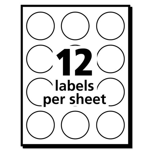 Avery Self-Adhesive Removable Labels, 1-Inch Diameter, White, Pack of 600  (5410)