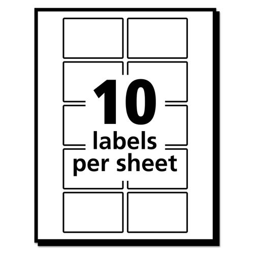 Removable Multi-Use Labels, Inkjet/Laser Printers, 3.33 x 4, White,  6/Sheet, 25 Sheets/Pack