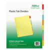 AVE11467 - Plastic Insertable Dividers, 8-Tab, 11 x 8.5, Assorted Tabs, 1 Set
