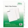 AVE11668 - Table 'n Tabs Dividers, 8-Tab, 1 to 8, 11 x 8.5, White, White Tabs, 1 Set