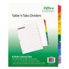 AVE11669 - Table 'n Tabs Dividers, 8-Tab, 1 to 8, 11 x 8.5, White, Assorted Tabs, 1 Set