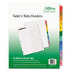 AVE11673 - Table 'n Tabs Dividers, 12-Tab, 1 to 12, 11 x 8.5, White, Assorted Tabs, 1 Set