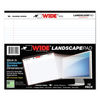 ROA74500 - WIDE Landscape Format Writing Pad, Unpunched with Standard Back, Medium/College Rule, 40 White 11 x 9.5 Sheets