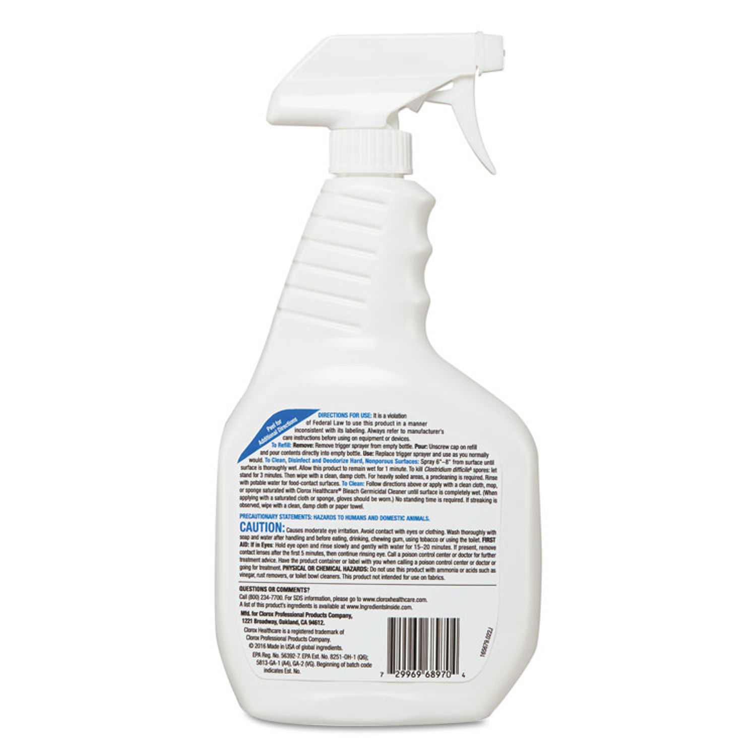 Bleach Germicidal Cleaner by Clorox® Healthcare® CLO68970