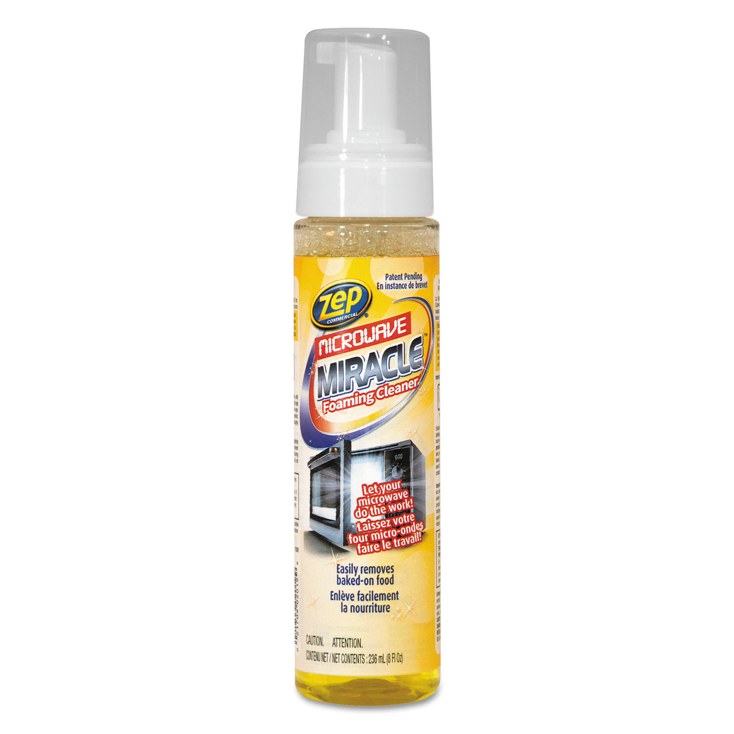 Microwave Oven Cleaner Lemon Scented Spray Foam. Removes Food and Grease