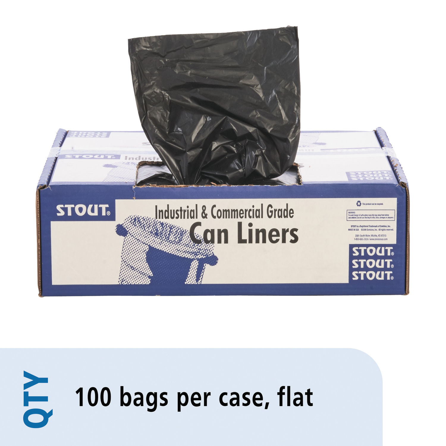 Stout Trash Bags 1.3 mil 33 Gallons 33 x 40 Brown Carton Of 100 - Office  Depot