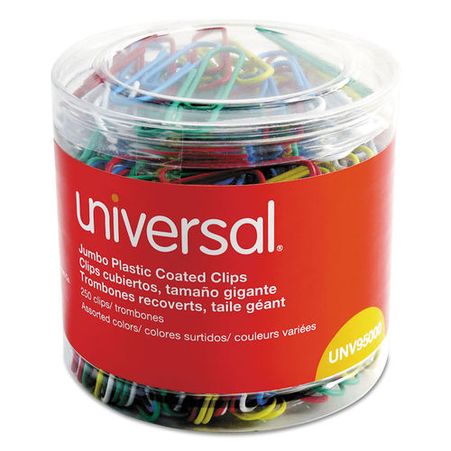 Office Depot Brand Vinyl Paper Clips Box Of 500 No. 1 Assorted Colors -  Office Depot