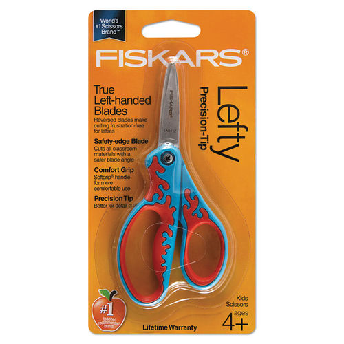 Great Value, Fiskars® Kids/Student Scissors, Pointed Tip, 5 Long, 1.75  Cut Length, Assorted Straight Handles by FISKARS MANUFACTURING CORP