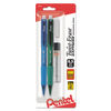 PENQE415LEBP2 - Twist-Erase EXPRESS Mechanical Pencils with Tube of Leads/Eraser, 0.5 mm, HB (#2), Black Lead, (2) Assorted Barrel Colors