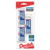 PENZEH10BP3K6 - Hi-Polymer Eraser, For Pencil Marks, Rectangular Block, Medium, White, 3/Pack