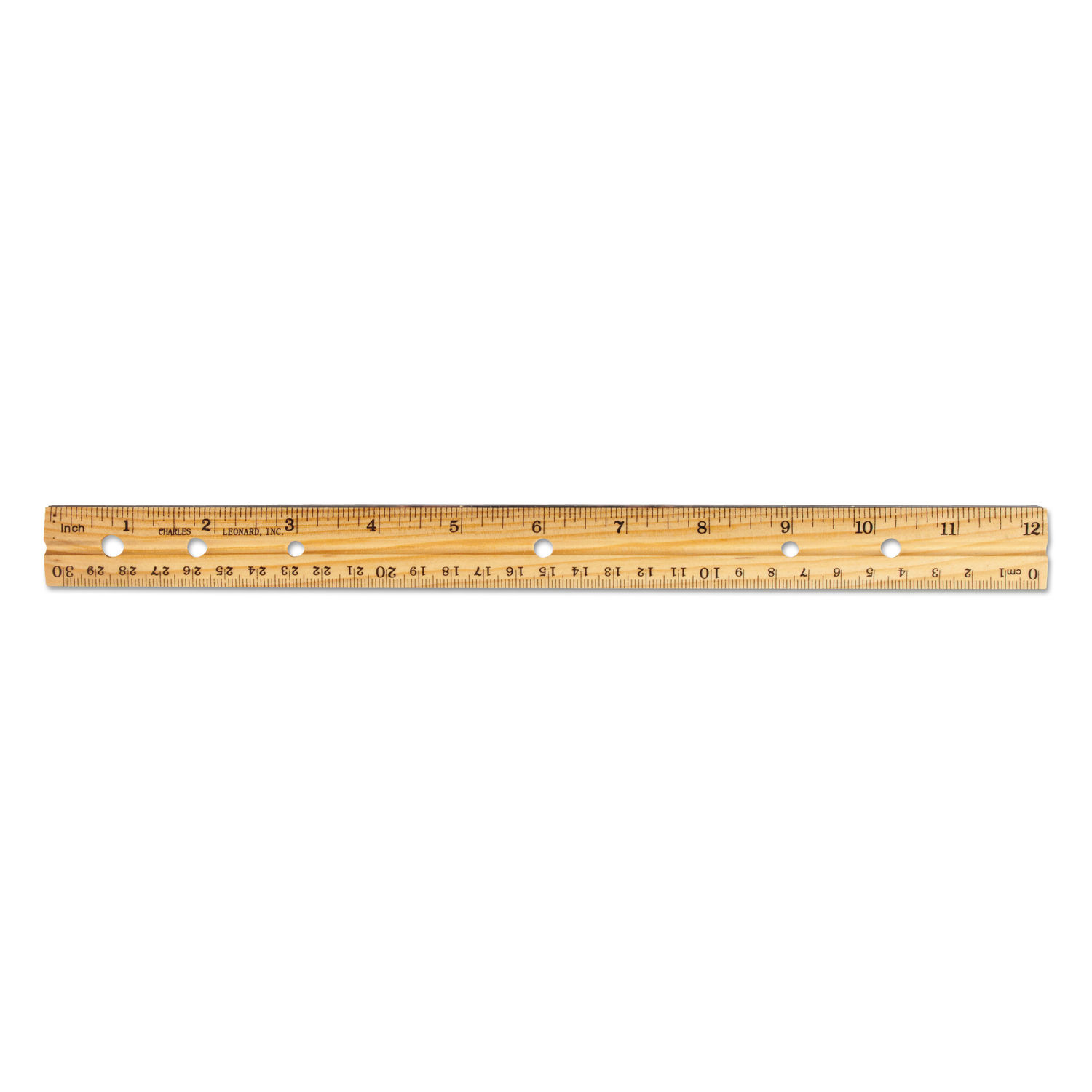 Charles Leonard Inc Wood - Beveled With Metal Ruler, 1 - Fry's