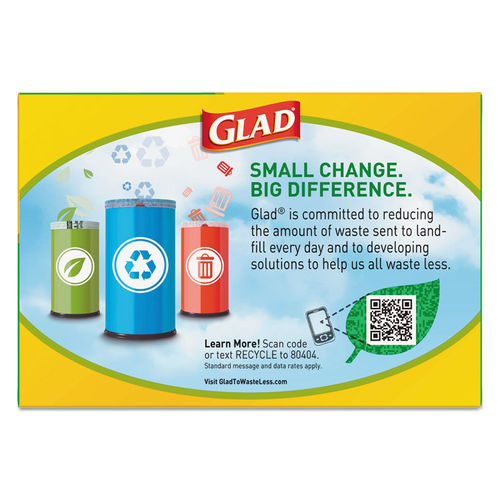 Glad Recycling 13-Gallons Clear Plastic Kitchen Drawstring Trash Bag  (45-Count) in the Trash Bags department at