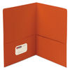 SMD87858 - Two-Pocket Folder, Textured Paper, 100-Sheet Capacity, 11 x 8.5, Orange, 25/Box