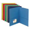 SMD87850 - Two-Pocket Folder, Textured Paper, 100-Sheet Capacity, 11 x 8.5, Assorted, 25/Box