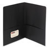 SMD87853 - Two-Pocket Folder, Textured Paper, 100-Sheet Capacity, 11 x 8.5, Black, 25/Box