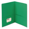 SMD87855 - Two-Pocket Folder, Textured Paper, 100-Sheet Capacity, 11 x 8.5, Green, 25/Box