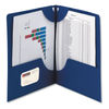 SMD87982 - Lockit Two-Pocket Folder, Textured Paper, 100-Sheet Capacity, 11 x 8.5, Dark Blue, 25/Box