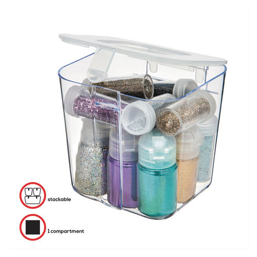 Plastic Storage Containers with Lids for Organizing - (Small 11 X