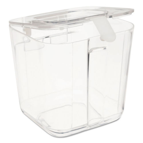 Deflecto Stackable Storage Caddy Organizer, 3 Containers, White/Clear, 2  Pack 