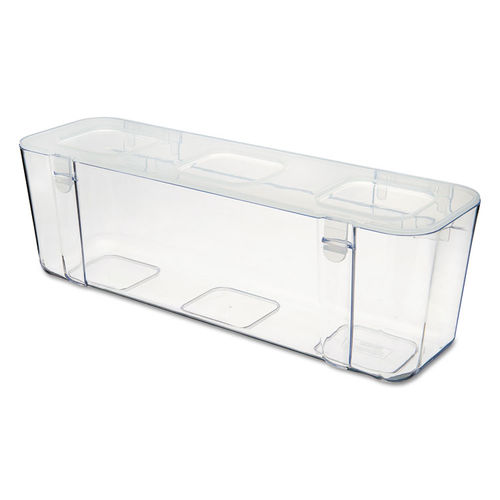 Deflecto Stackable Storage Caddy Organizer, 3 Containers, White