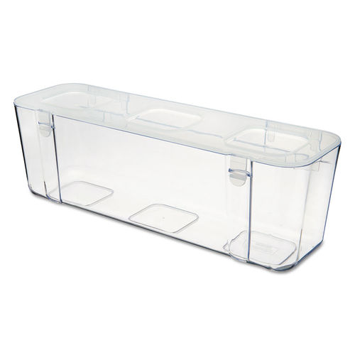 Deflecto White Caddy Organizer with Small Medium and Large Compartments