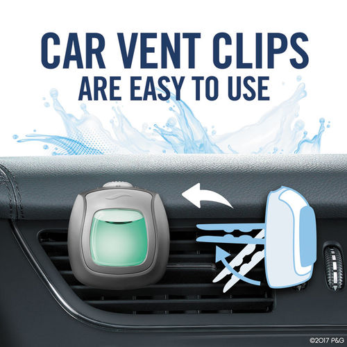 Febreze Car Vent Clip Air Freshener, Linen & Sky 1 ea (Pack of 3)