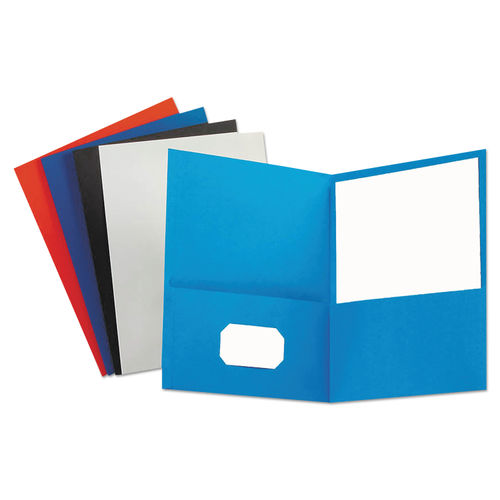 Universal® Colored Pocket Folders, 25 Folders/Box, 5 Color Choices