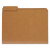 UNV16133 - Reinforced Kraft Top Tab File Folders, 1/3-Cut Tabs: Assorted, Letter Size, 0.75" Expansion, Brown, 100/Box