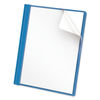 UNV57121 - Clear Front Report Cover, Prong Fastener, 0.5" Capacity, 8.5 x 11, Clear/Light Blue, 25/Box