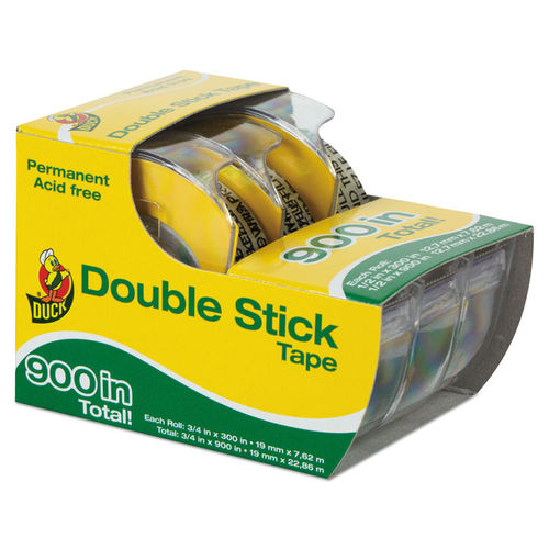 Duck Permanent Double-Stick Tape 1/2 inch x 300 inch 1 inch Core Clear