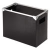 PFX01151 - Poly Desktop File Box, Letter Files, 13" x 6.25" x 9.5", Black/Silver