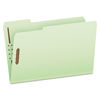 PFX17186 - Heavy-Duty Pressboard Folders with Embossed Fasteners, 1/3-Cut Tabs, 2" Expansion, 2 Fasteners, Legal Size, Green, 25/Box