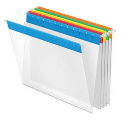 PFX55708 - Poly Hanging Folders, Letter Size, 1/5-Cut Tabs, Assorted Colors, 25/Box