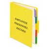 PFXSER1YEL - Vertical-Style Personnel Folders, 2" Expansion, 5 Dividers, 2 Fasteners, Letter Size, Yellow Exterior