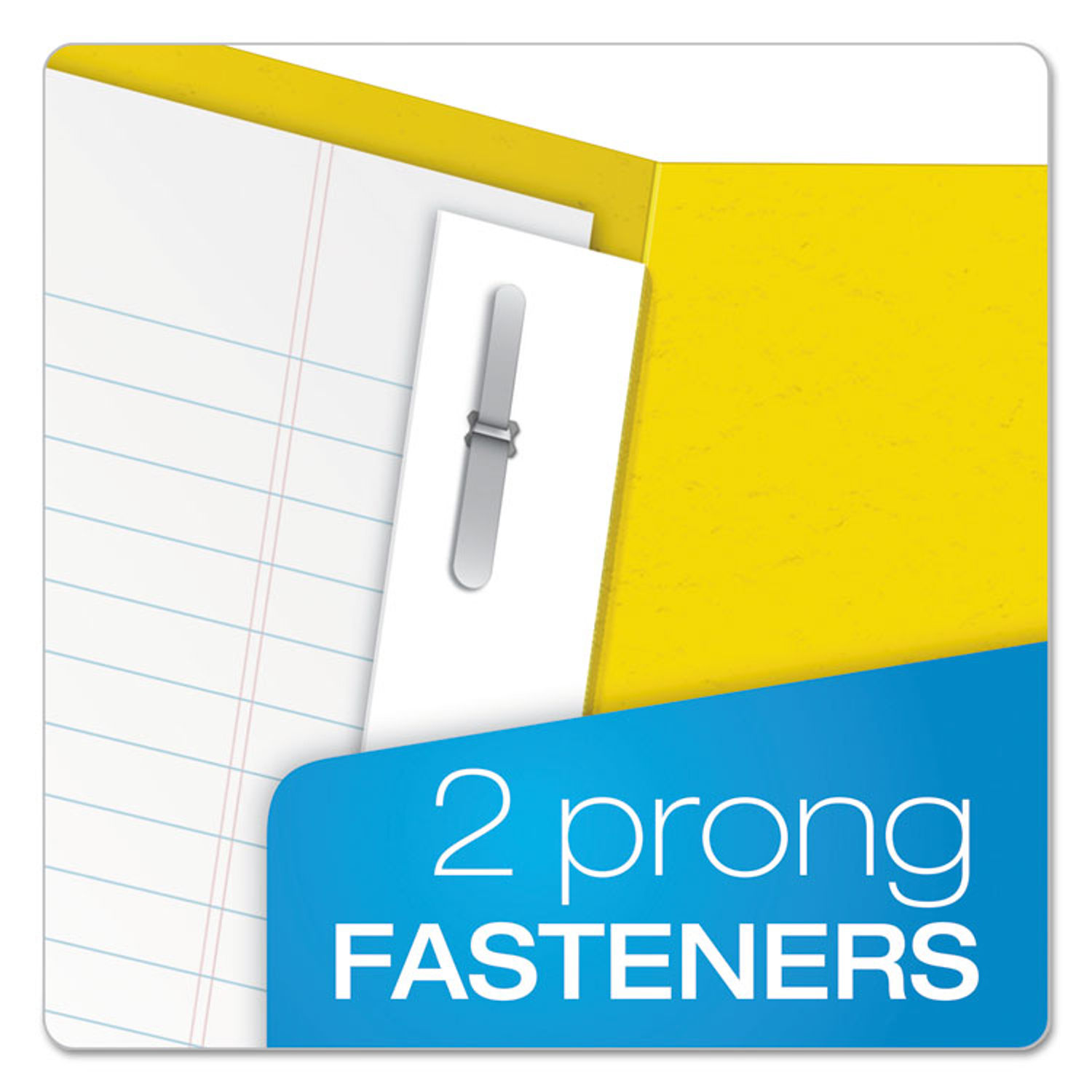 Twin-Pocket Folders with 3 Fasteners, 0.5
