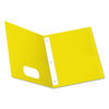 OXF57709 - Twin-Pocket Folders with 3 Fasteners, 0.5" Capacity, 11 x 8.5, Yellow, 25/Box