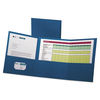 OXF59802 - Tri-Fold Folder w/3 Pockets, 150-Sheet Capacity, 11 x 8.5, Blue, 20/Box