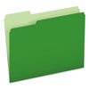 PFX15213BGR - Colored File Folders, 1/3-Cut Tabs: Assorted, Letter Size, Green/Light Green, 100/Box