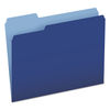 PFX15213NAV - Colored File Folders, 1/3-Cut Tabs: Assorted, Letter Size, Navy Blue/Light Blue, 100/Box