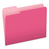 PFX15213PIN - Colored File Folders, 1/3-Cut Tabs: Assorted, Letter Size, Pink/Light Pink, 100/Box