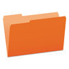 PFX15313ORA - Colored File Folders, 1/3-Cut Tabs: Assorted, Legal Size, Orange/Light Orange, 100/Box