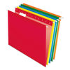 PFX415215ASST - Colored Reinforced Hanging Folders, Letter Size, 1/5-Cut Tabs, Assorted Bright Colors, 25/Box