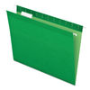 PFX415215BGR - Colored Reinforced Hanging Folders, Letter Size, 1/5-Cut Tabs, Bright Green, 25/Box