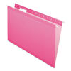 PFX415315PIN - Colored Reinforced Hanging Folders, Legal Size, 1/5-Cut Tabs, Pink, 25/Box