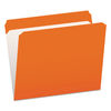 PFXR152ORA - Double-Ply Reinforced Top Tab Colored File Folders, Straight Tabs, Letter Size, 0.75" Expansion, Orange, 100/Box